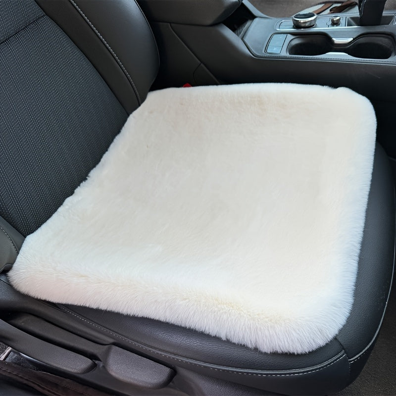Winter Car Seat Mat Plush Knit Rectangular Soft Warm Seat Cover