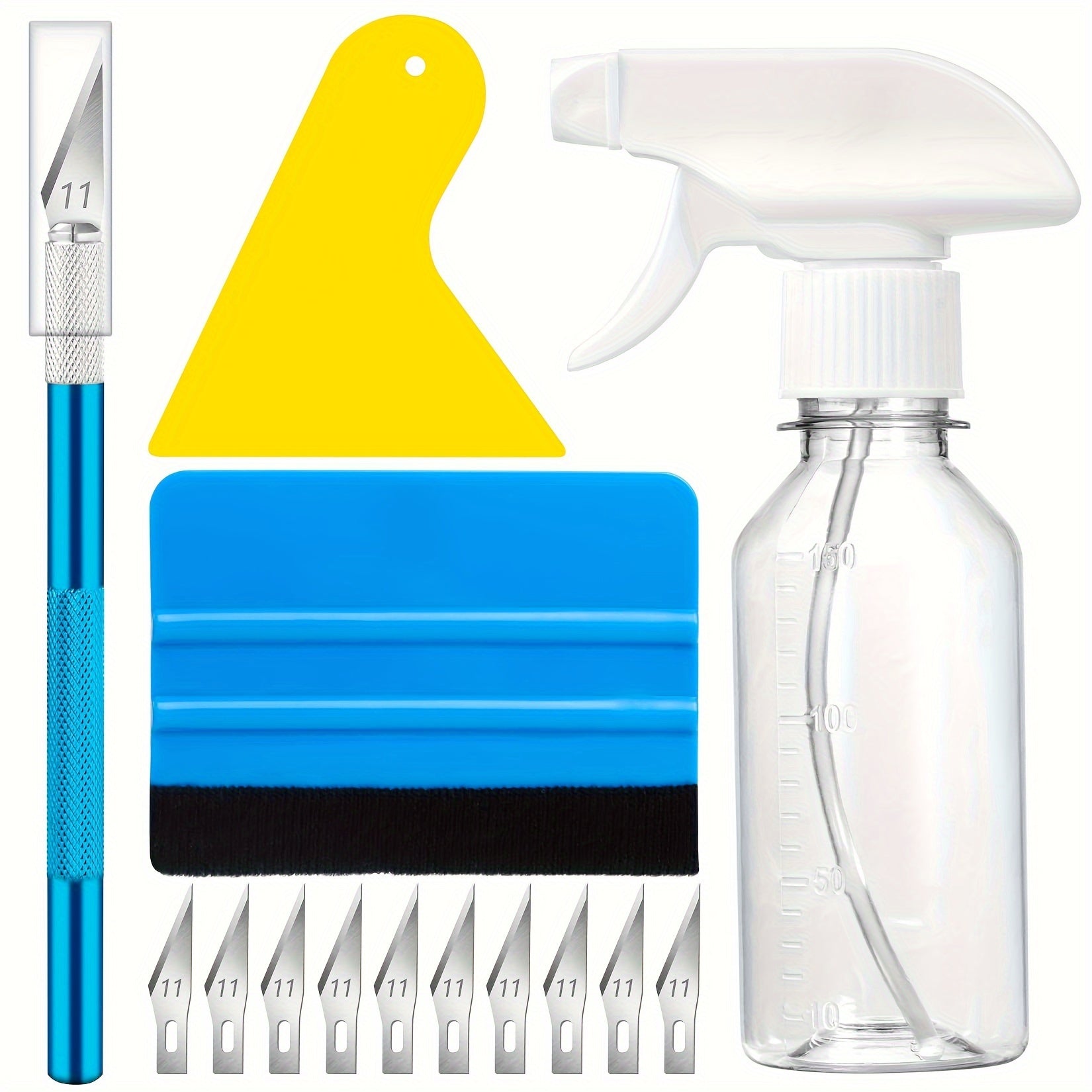 5 dona Avtomobil oynasini qoplash to'plami UV maxfiylik filmi DIY uy RV qoplash asboblari