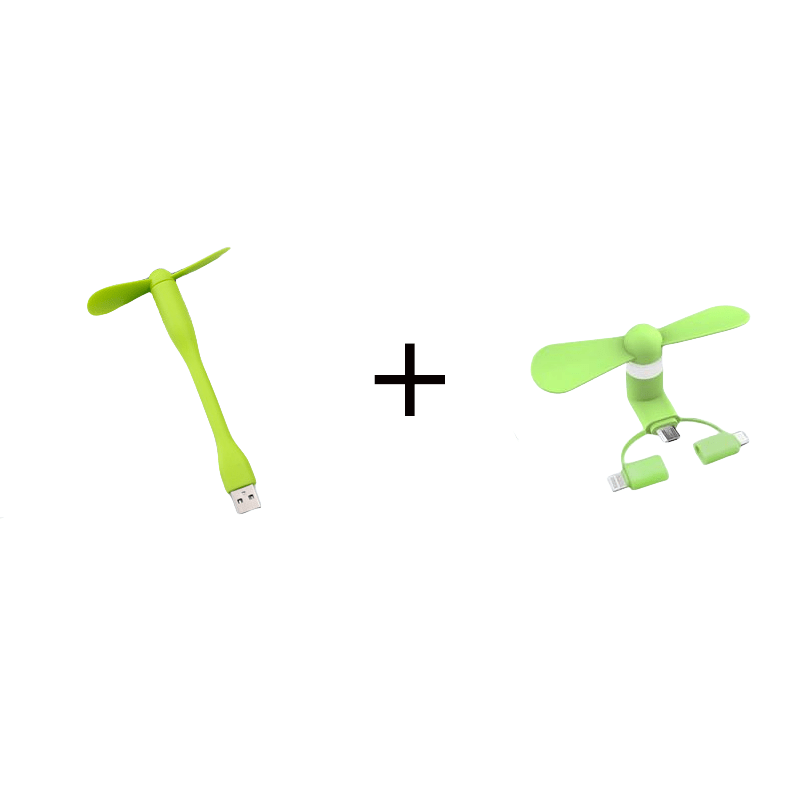 Mini USB Fans and 3-in-1 Phone Fan Set Portable Flexible Cooling Fans for Mobile Devices and Laptops