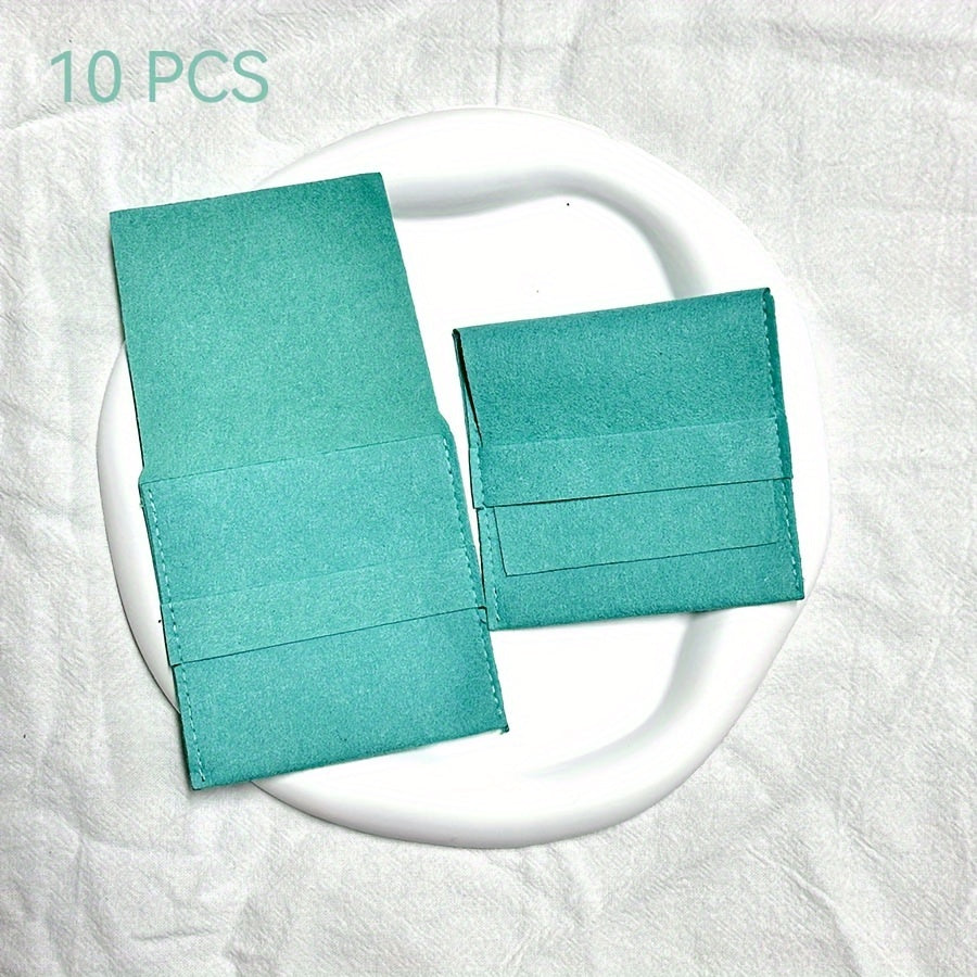10 Pieces Suede Jewelry Pouches Dustproof Storage Bags for Rings Earrings Bracelets