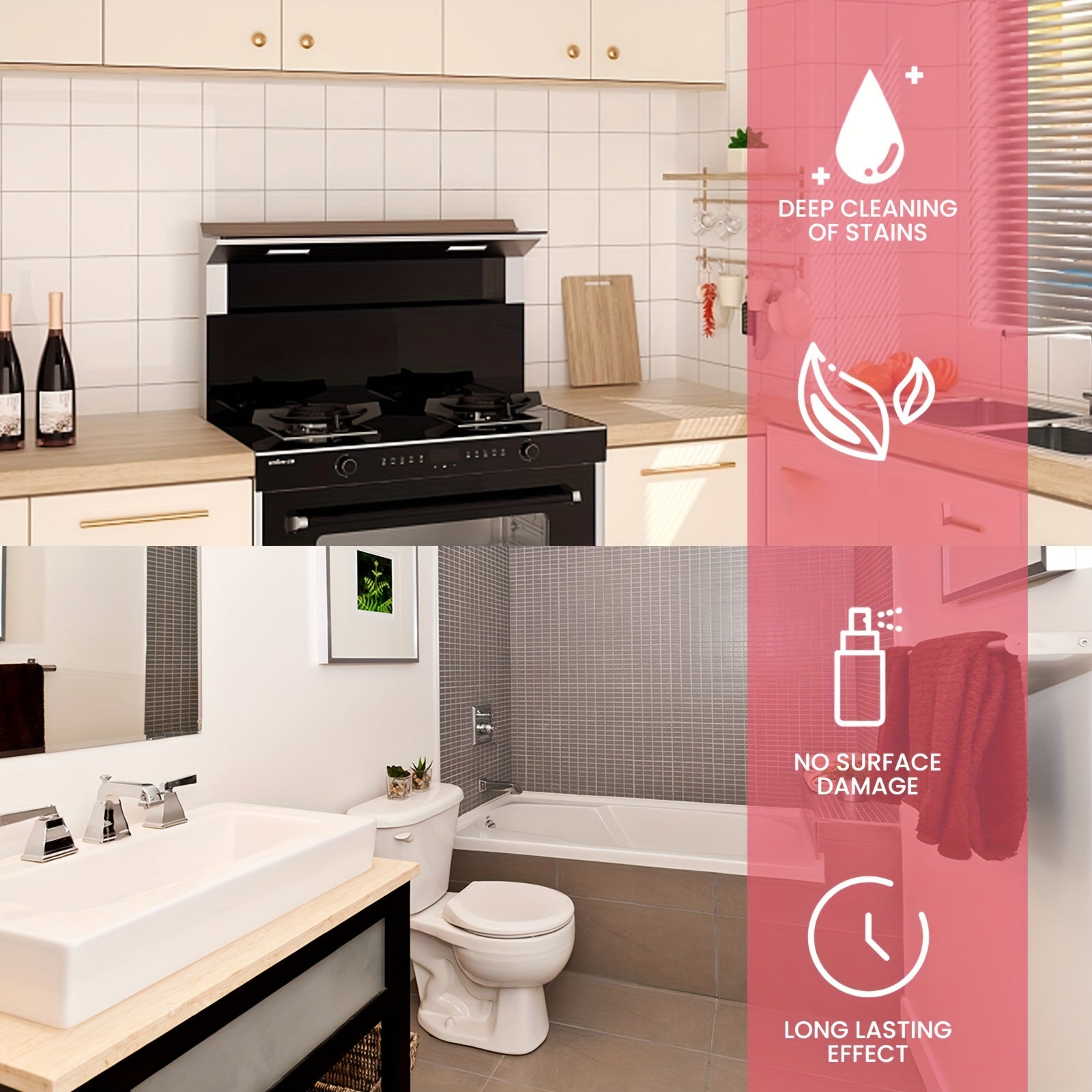 Kitchen Stove Cleaner for Grease and Grime Removal Natural Extracts Safe for All Surfaces