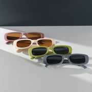 Women's Plastic Square Sunglasses Set 4 Pairs Candy Colors for Festivals and Vacation