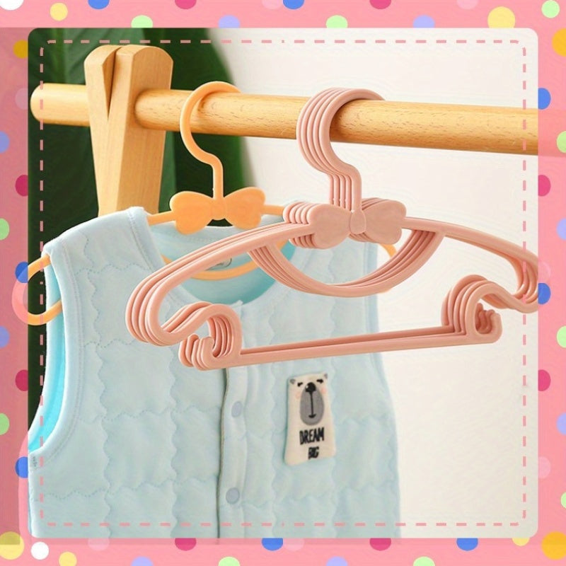Set of 20 Plastic Kids Hangers with Butterfly Design and Dual Hooks for Baby Clothing Organization