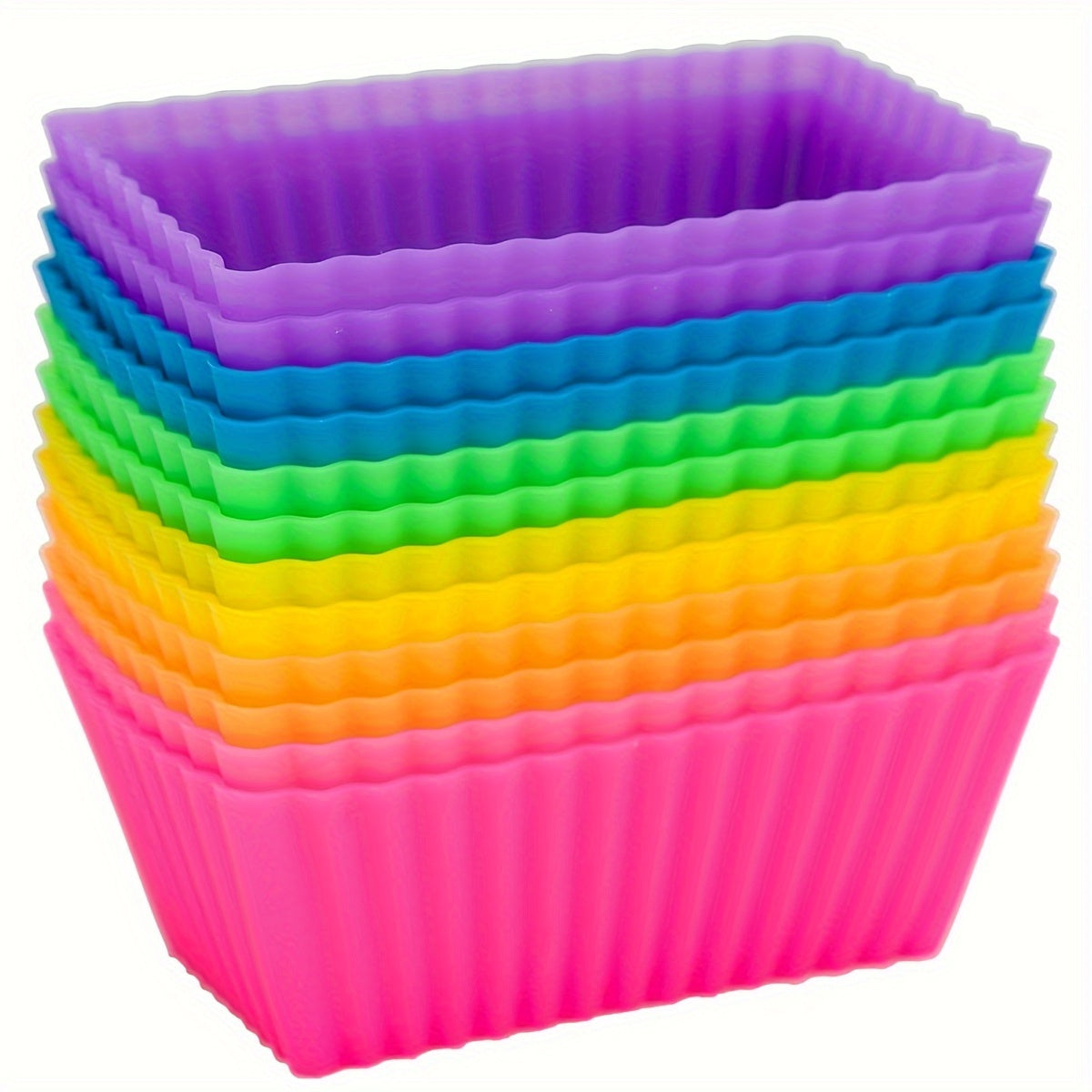 Reusable Non-Stick Silicone Baking Cups for Muffins and Cupcakes Pack of 12 or 24