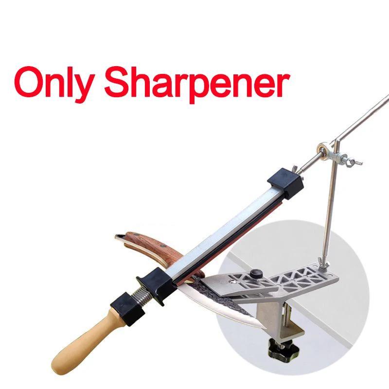 Durable Knife Sharpener with Angle Adjustment Water-Wettable Diamond Stones for Kitchen and Woodworking Tools