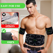 USB Charging EMS Abdominal Massage Belt with 6 Modes 18 Intensities 15-Minute Timer