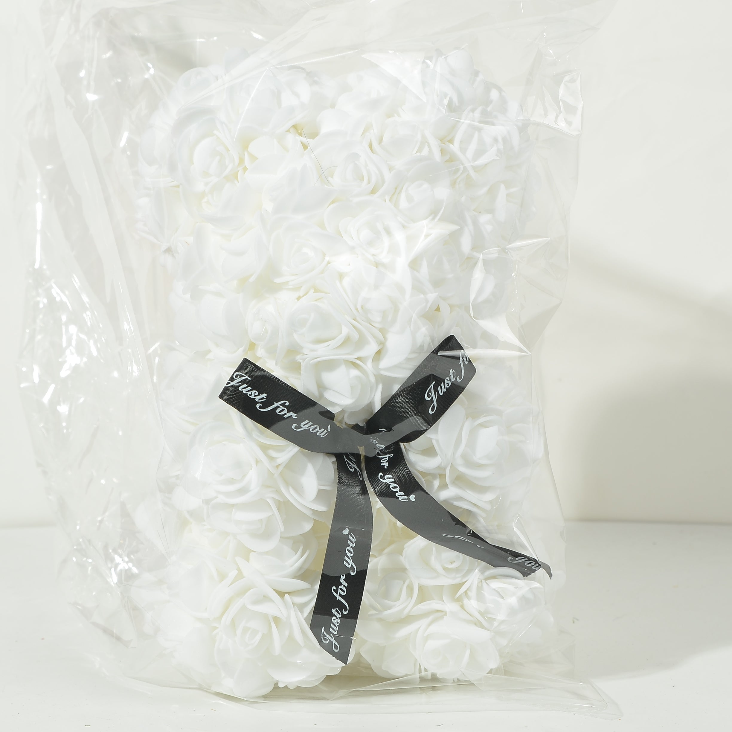 Foam Flower Rose Bear Gift for Valentine's Day Mother's Day Weddings Anniversary 17x23cm