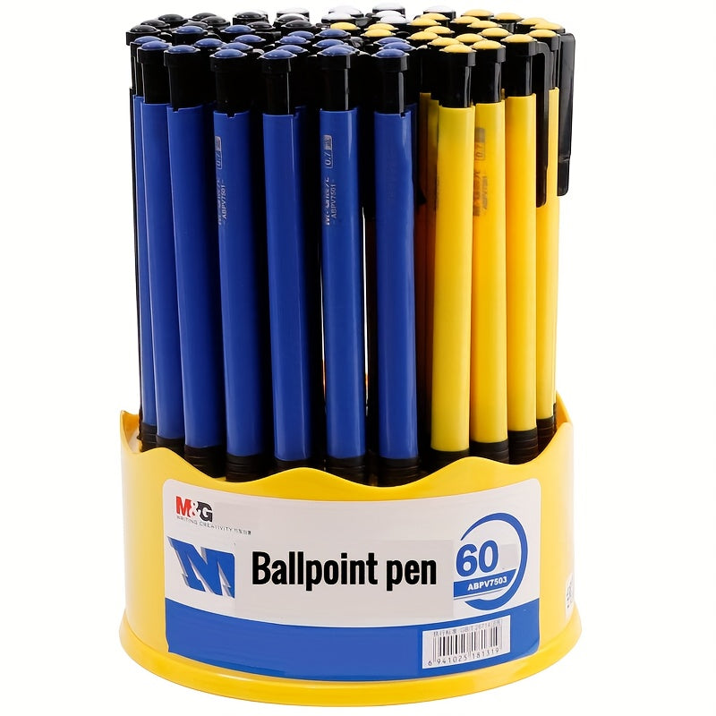 24/60pcs Classic Click Ballpoint Pen Retractable 0.7mm Broad Tip Office Stationery
