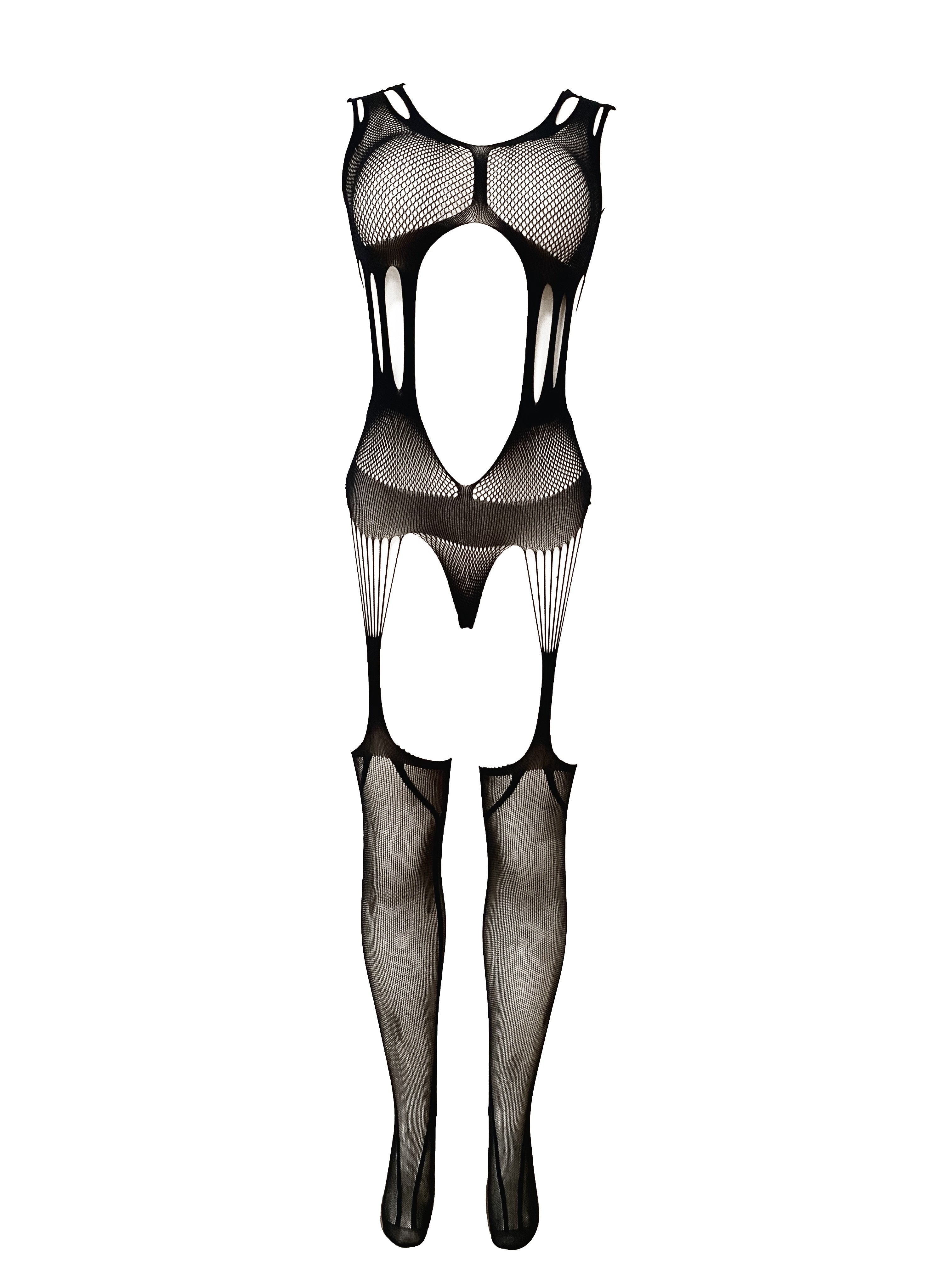 Women Sexy Body Stocking See Through Hollow Out Lingerie Plus Size