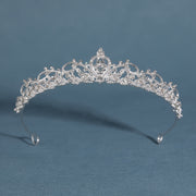 Diadema Golden Crown con diamantes para fiestas, bodas y cumpleaños