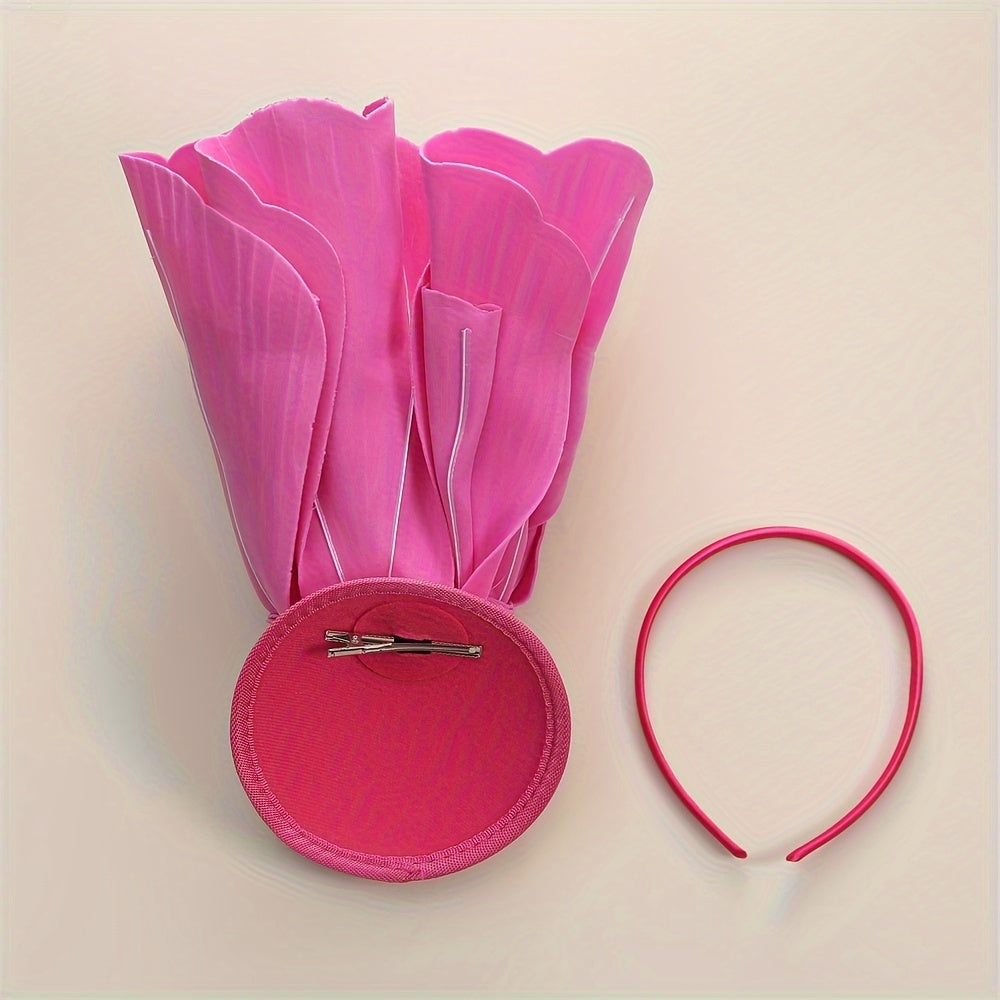 Ayollar uchun zamonaviy gullar bilan bezatilgan boshband - Bahor choy partiyalari, kokteyllar va to'ylar uchun ideal