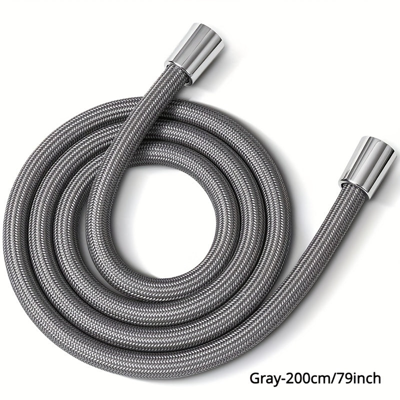 59-Inch Shower Hose with Brass Connector and Anti-Explosion Design Durable Nylon Pipe