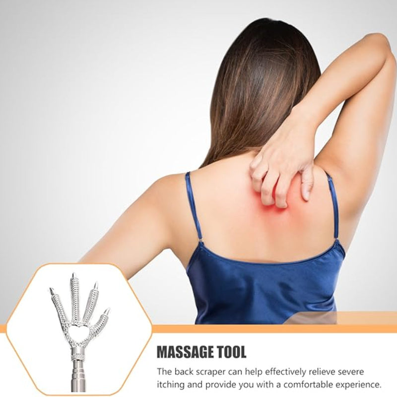 Telescopic Back Scratcher Set with Rubber Handles in Elegant Box for Men and Women