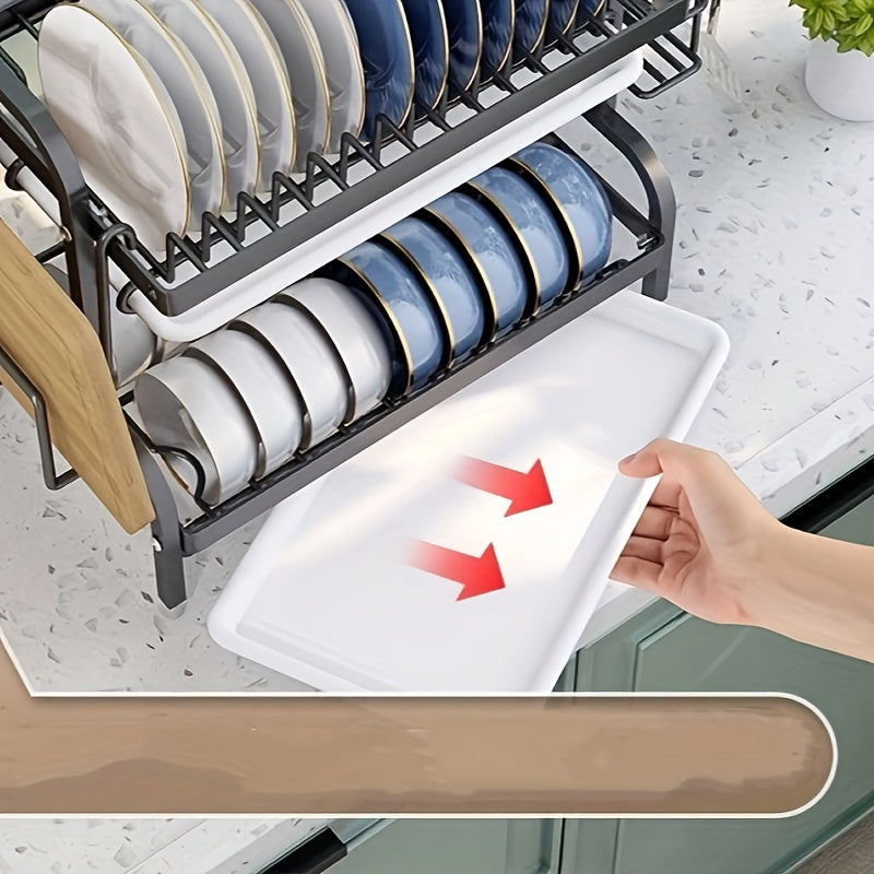 High-Quality Carbon Steel Anti-Rust Three-Layer Utensil Storage Rack for Kitchen