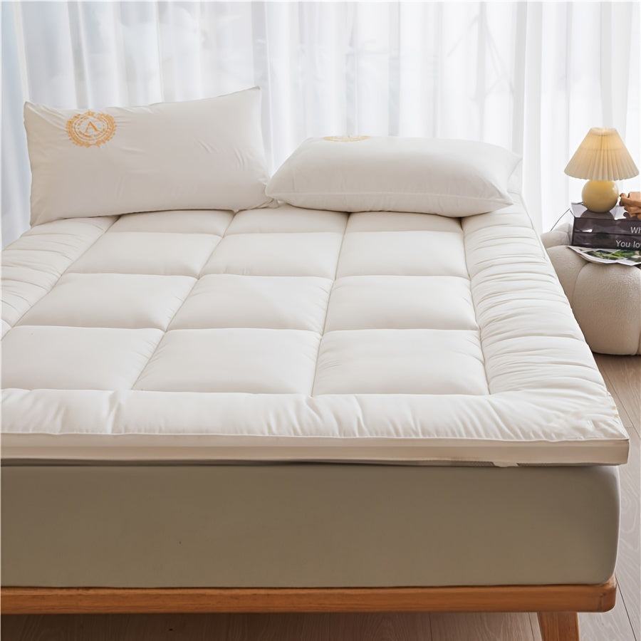 Cooling Mattress Topper Queen Quilted Down Alternative Breathable White 8-20 Inch