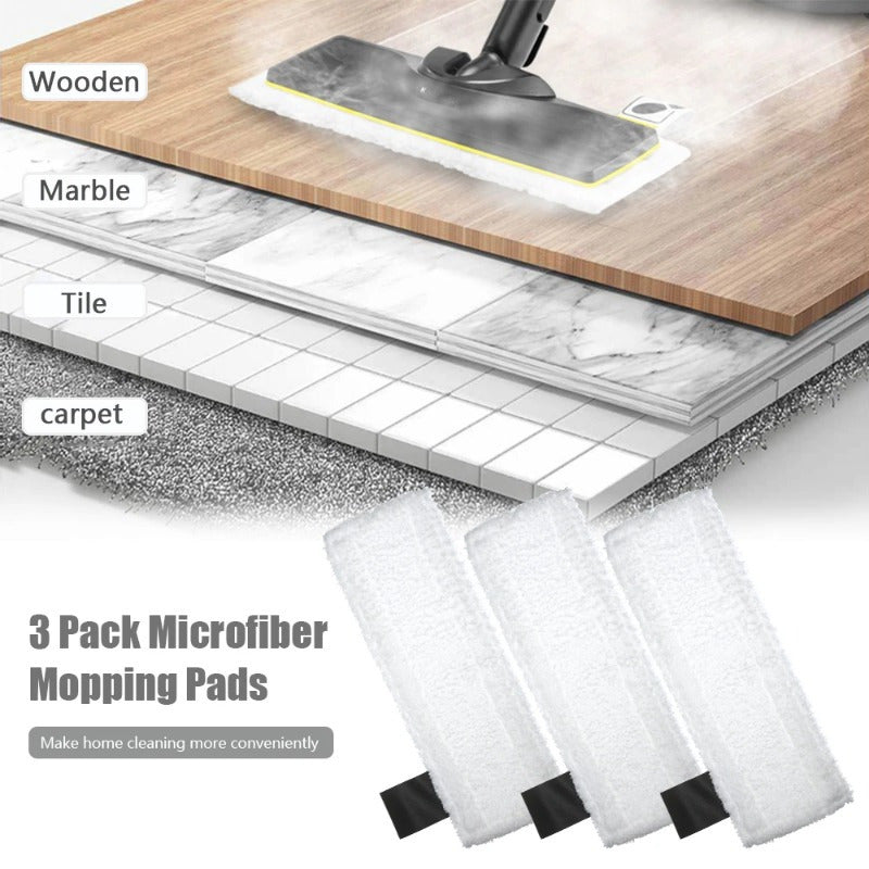 3+3 Microfiber Mop Cloths Replacement Sets for Steam Cleaners