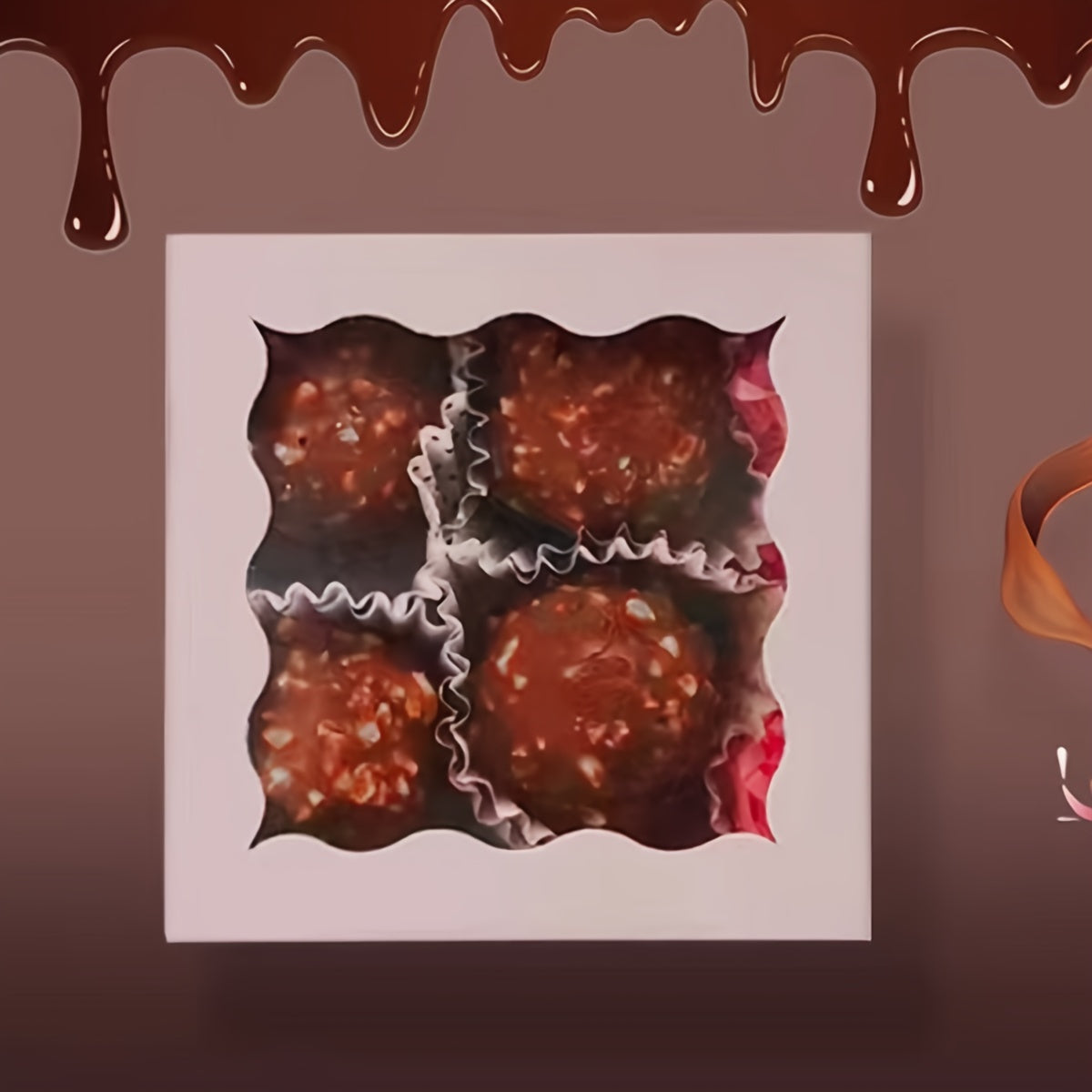 Mini Bakery Gift Boxes Sets of 12 50 or 100 with Window for Chocolates Cookies