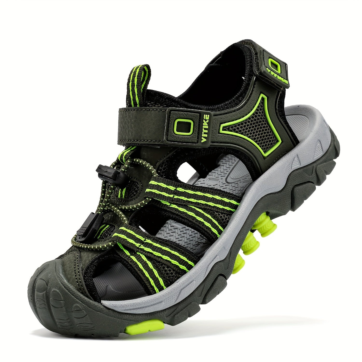 Kids' Camo Sports Sandals Closed Toe Hook-and-Loop Strappy Beach Pool Spring Summer