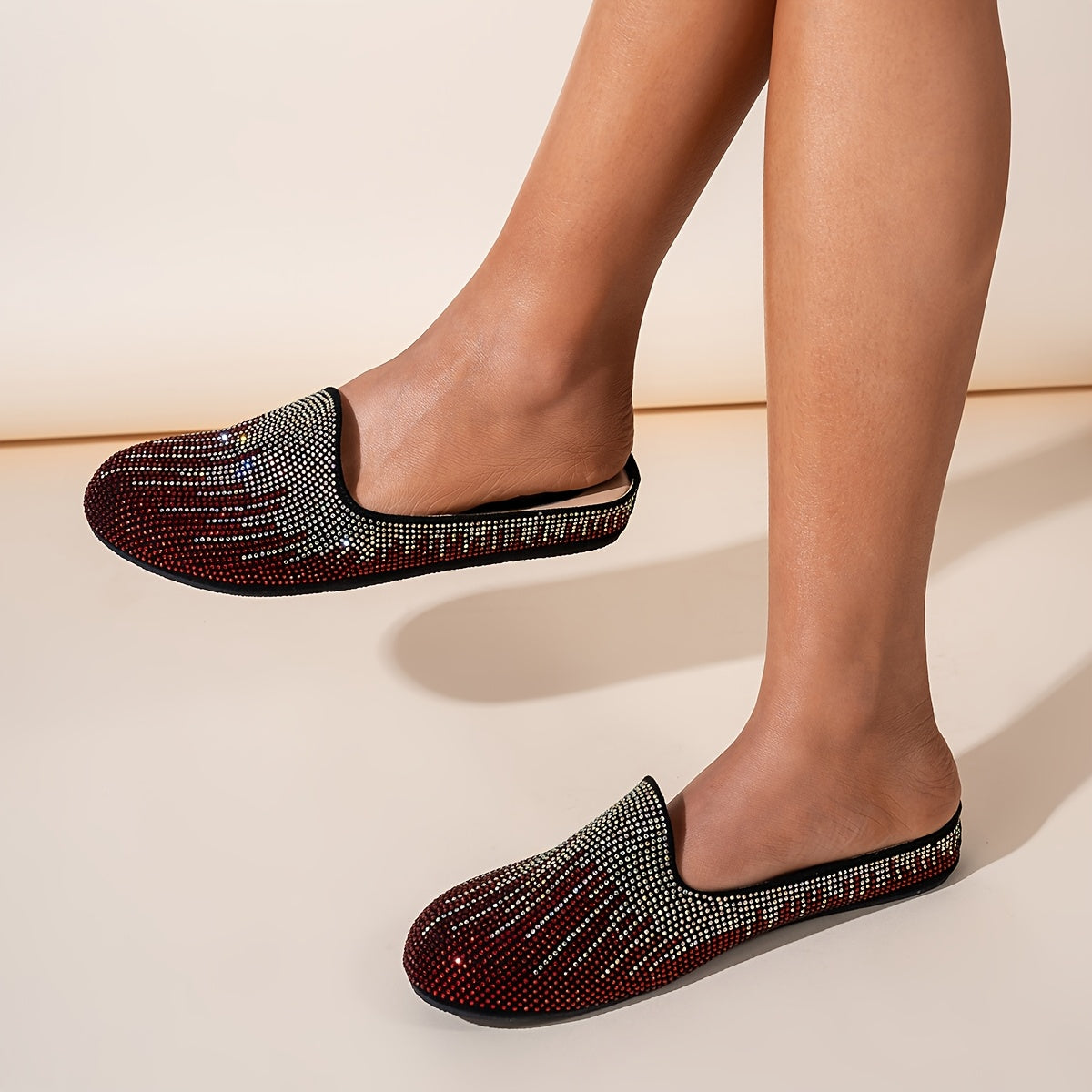 Women's Flat Shoes Diamond Tassel Leather Elegant Comfortable Sole