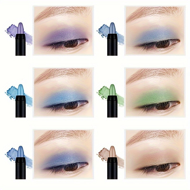 Waterproof Eyeshadow Pencil 16 Colors Matte and Shimmer Long-Lasting Rotatable