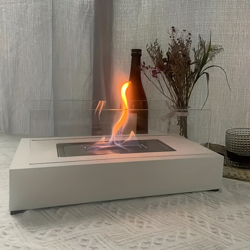 Rectangular Portable Alcohol Fireplace Lamp for Outdoor Use and BBQs