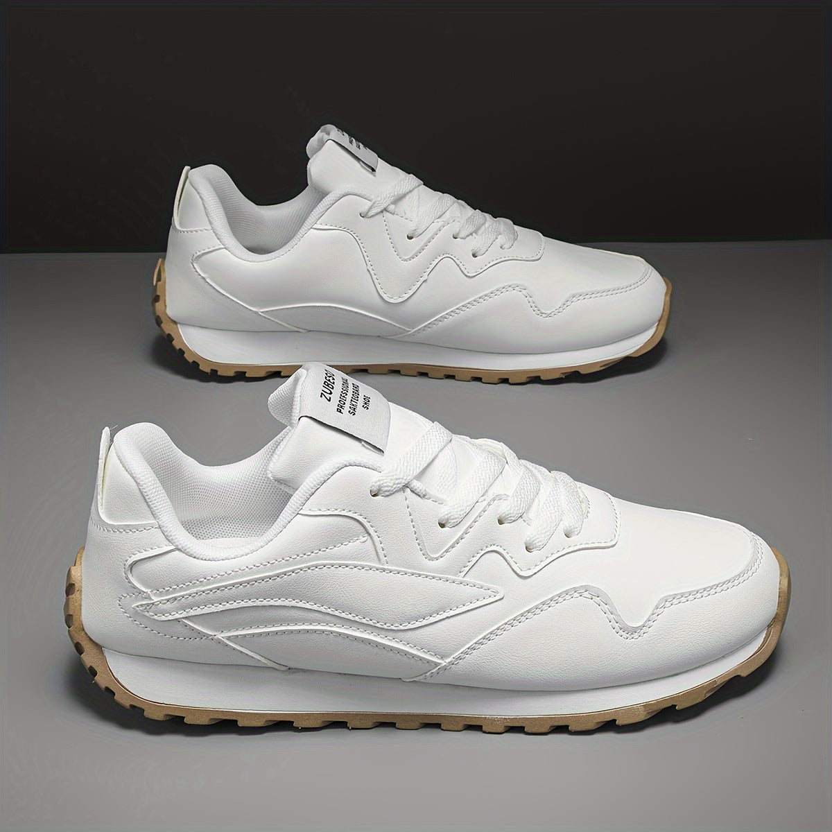 Men's Casual Sneakers Low Top Lace-Up Rubber Sole Fabric Lining