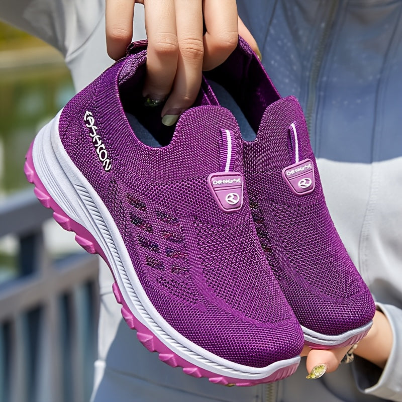 Women's Breathable Soft Casual Sports Shoes Low Top Solid Color All-Season