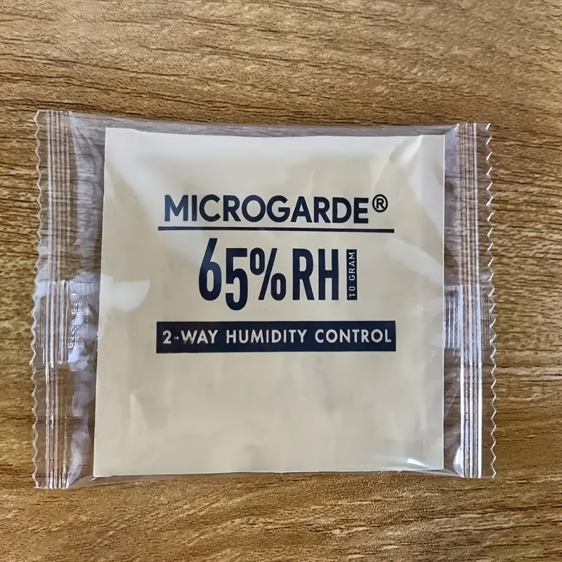 2pcs Portable Cigar Humidity Control Bags Beige Dual-Action No Electricity