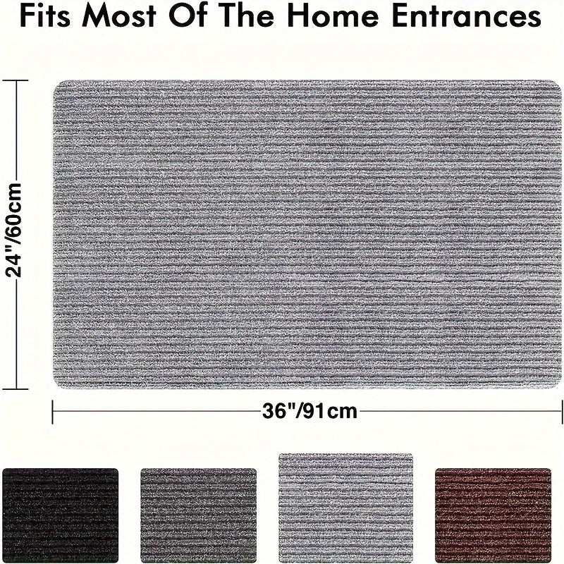 Ultra-Absorbent Door Mat Non-Slip Backing Machine Washable for Entryways and Kitchens