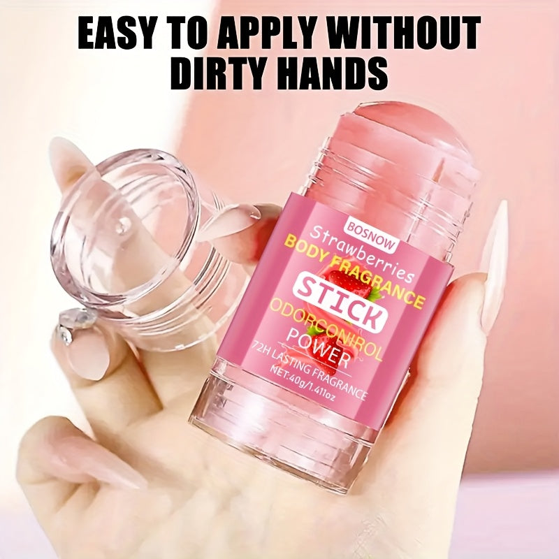 Unisex Body Fragrance Stick 40g Moisturizing Odor Control Refreshing Scent Portable