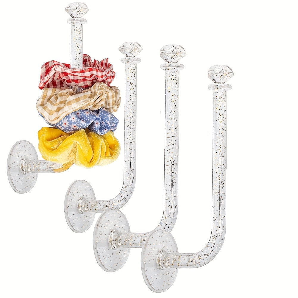 Ayollar va qizlar uchun tozalangan porloq soch aksessuarlari tashkilotchisi, devor sirtlari uchun qulf va boshbog'lar uchun tutqichlar