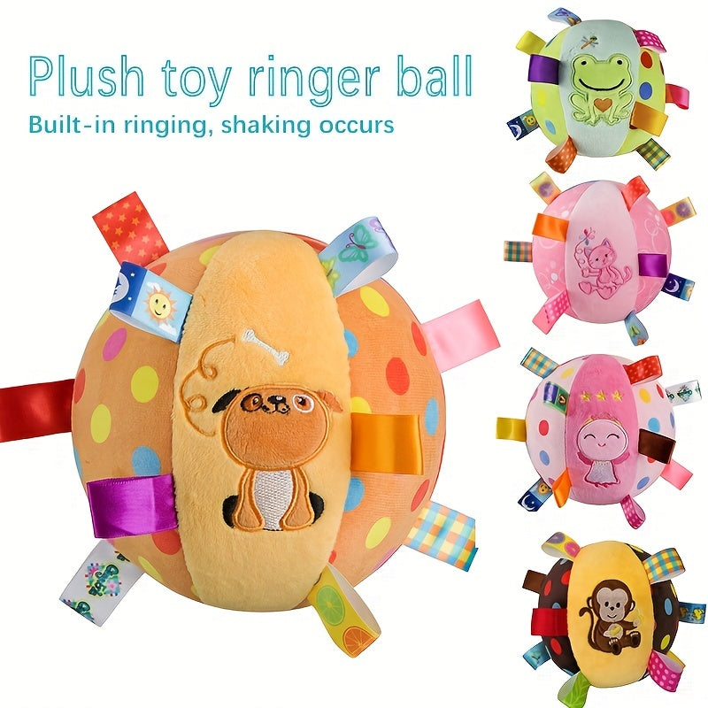 Dog Toy Interactive Plush Ball for Dogs Rattle Soothe Baby Hand Grab 1pc