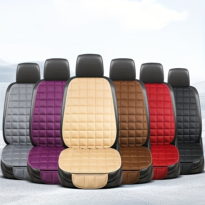 Velvet Plush Car Seat Covers Breathable Protective Pads Universal All-Season