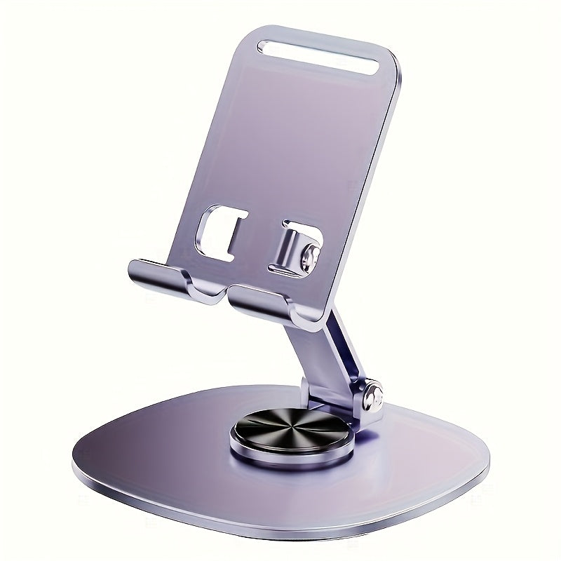 Metal Phone Holder with 360 Degree Rotation Foldable Compact for Smartphones and Tablets