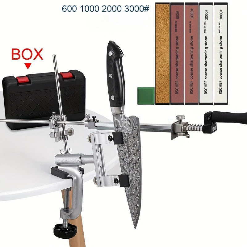 Professional Diamond Knife Sharpening System with Fixed Angle Leather Craft Knife Sharpener, Stainless Steel Construction, Non-Electric, Battery-Free