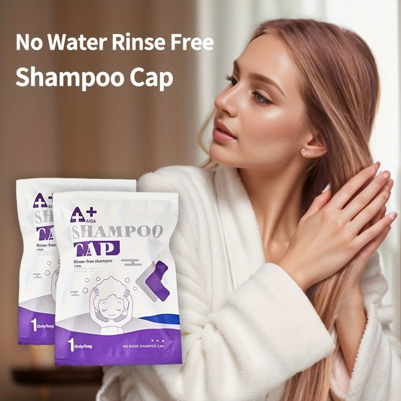 No Water Shampoo Caps Microwavable Disposable Hypoallergenic for Adults Elderly Bedridden