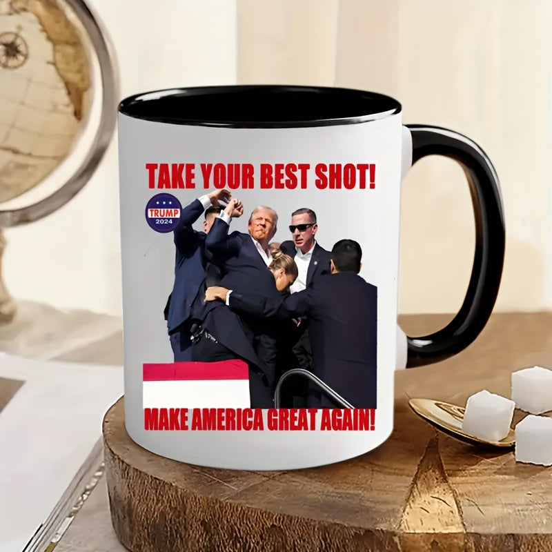 Ceramic Coffee Mug 11oz Patriotic Trump Supporters MAGA Slogan Gift