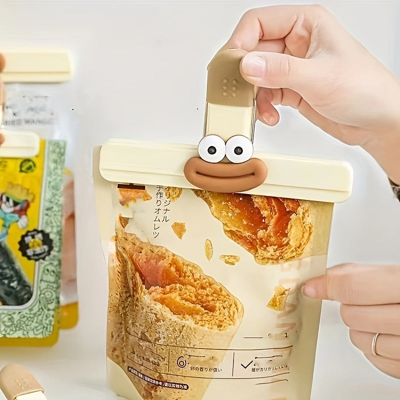 Juego de 2 pinzas para bolsas de comida grandes y pequeñas, clips de plástico y metal para sellar en la cocina