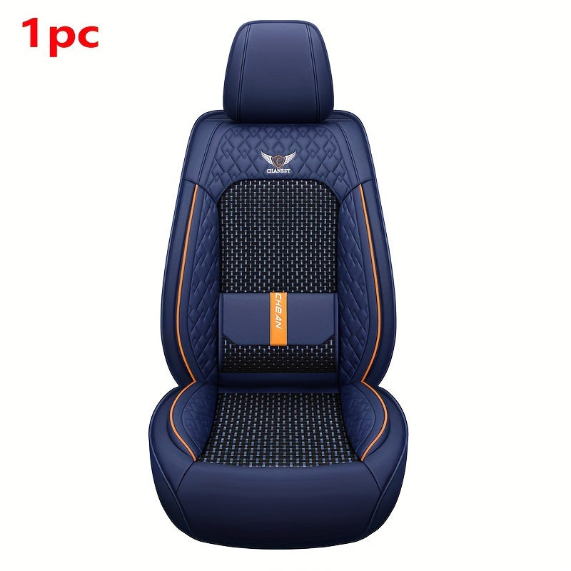 Universal Fit Faux Leather Car Seat Covers Full Set for 5 Seats All-Season Sponge Filled