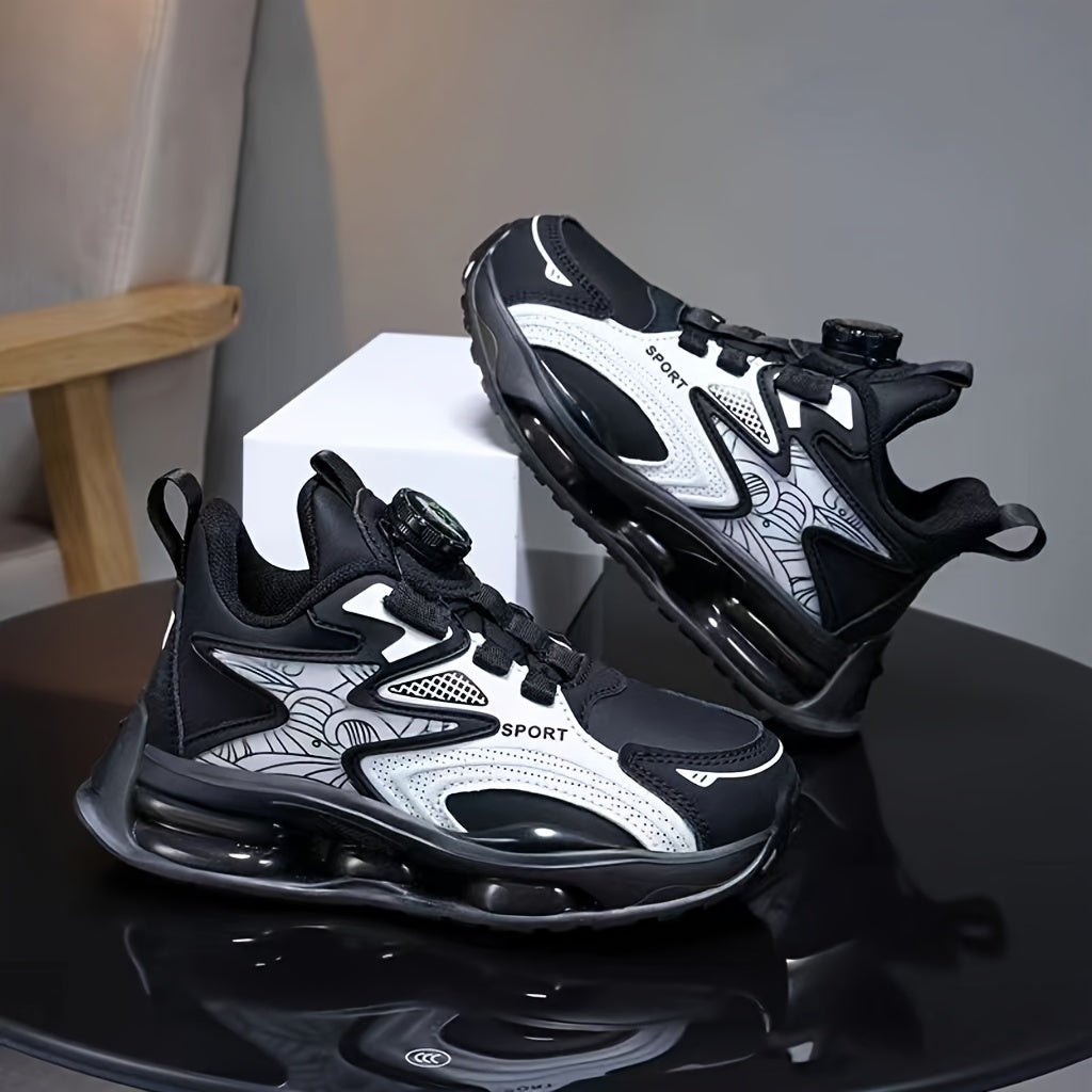 Мужские водонепроницаемые модные кроссовки с вращающейся пряжкой, противоскользящая резиновая подошва для бега и повседневной носки
