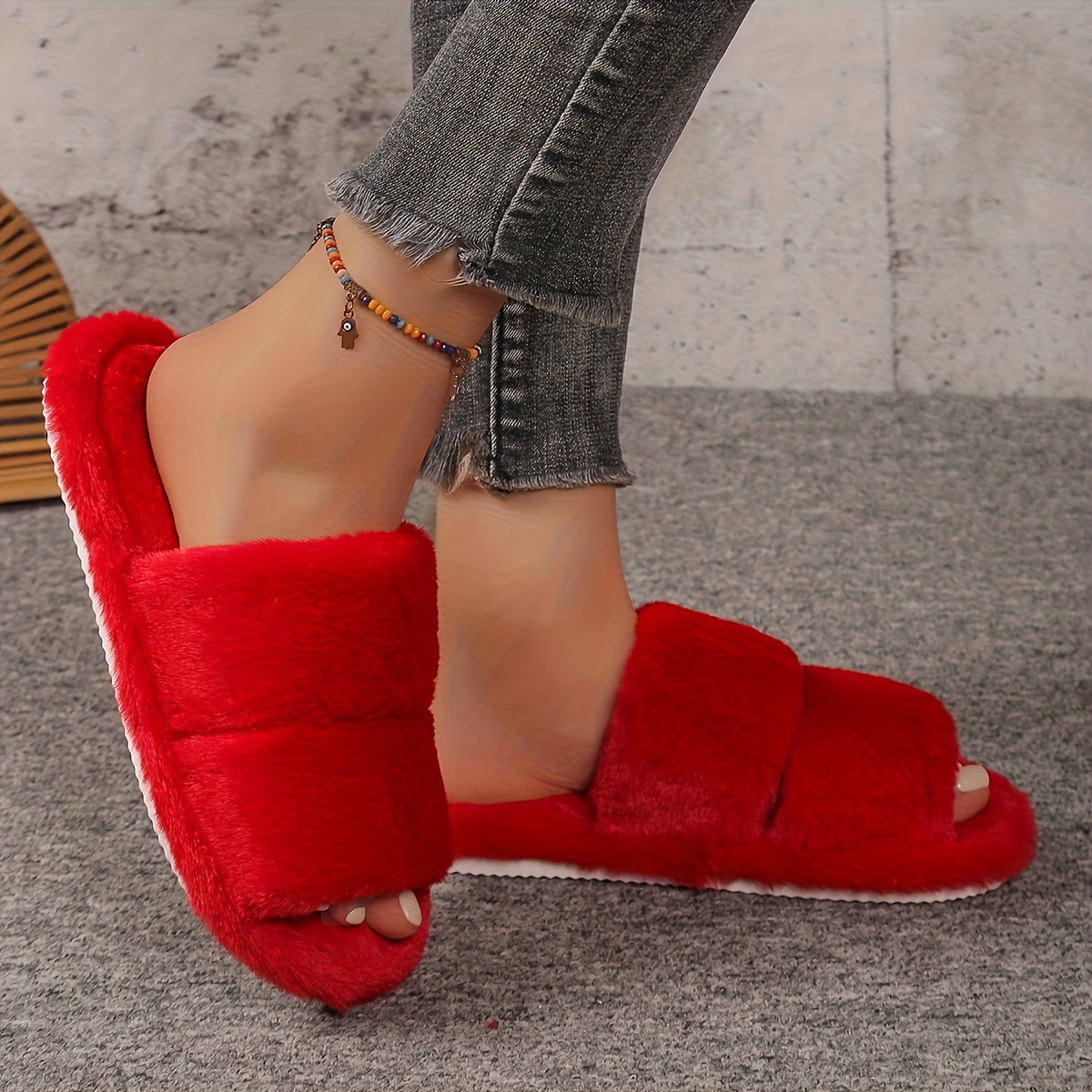 Women's Leopard Print Non-Slip Slippers Indoor Cozy Winter Shoes