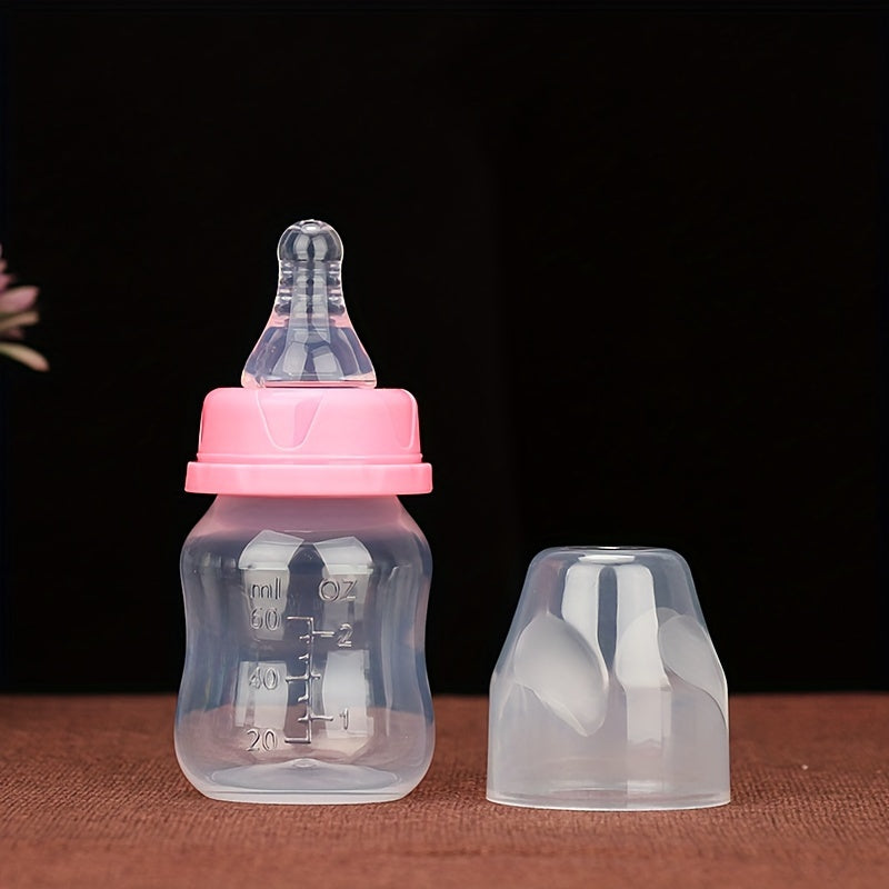Biberón para bebés de 60ml sin BPA, de boca ancha, rosa y azul para niños
