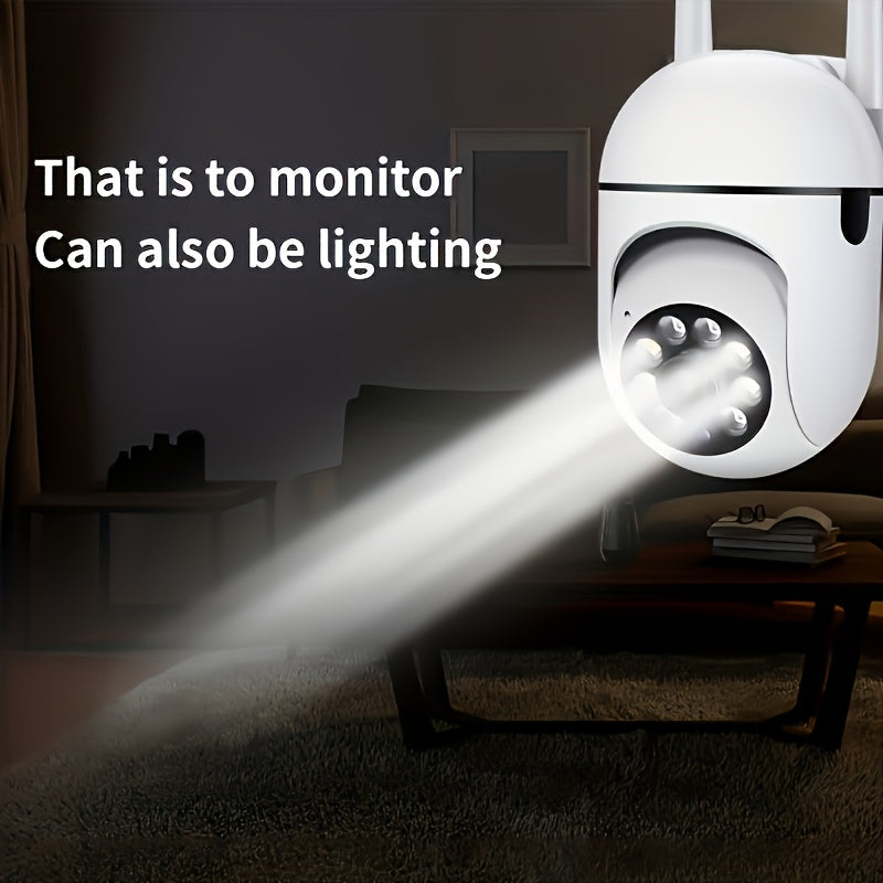 Dual PZT WiFi Security Camera 1080p HD Night Vision Motion Detection Two-Way Audio