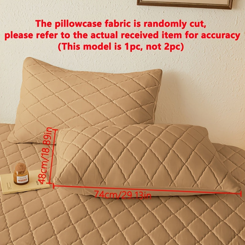 Conjunto de fundas de almohada transpirables e impermeables con protector anti polvo y patrón de cuadrícula diagonal