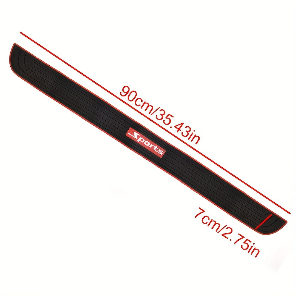 Universal Car Trunk Door Sill Protector Rubber Strip Bumper Guard Black 90cm