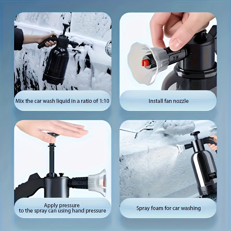 Handheld Car Wash Foam Spray Bottle High-Pressure Cleaning Tool
