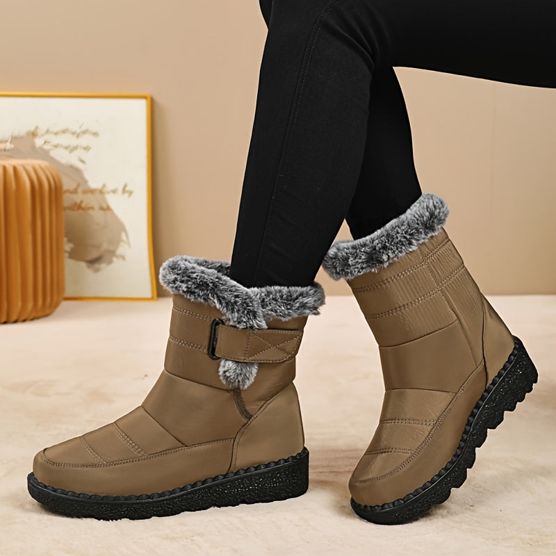 Женские зимние снегоступы с мягкой подкладкой, стильные, уютные и теплые обувь