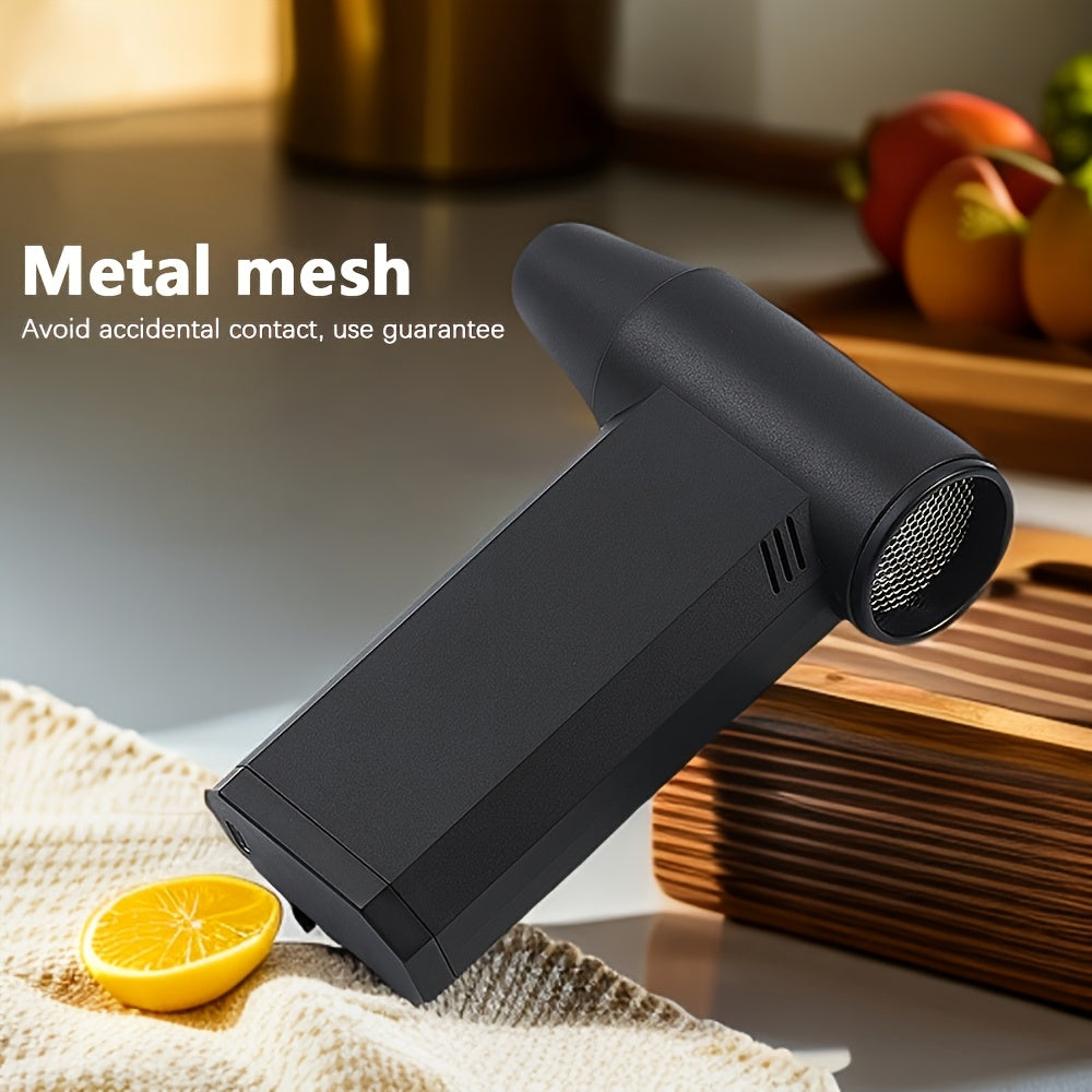 Ручной электрический воздушный насос с оборотами 150 000 об/мин, аккумулятором и совместимостью с USB для сушки волос, уборки снега и электростатического осаждения