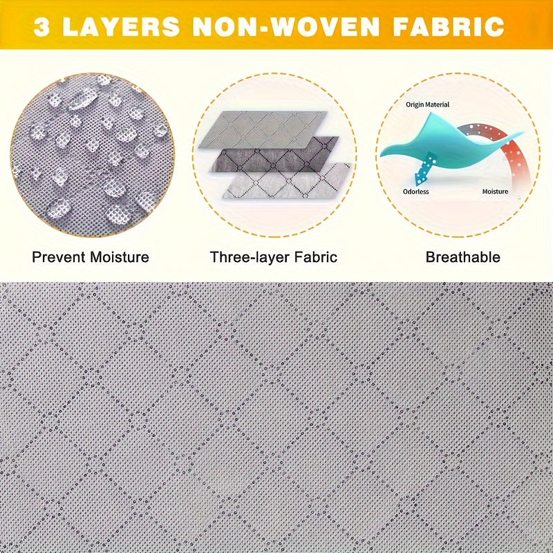 Juego de 3 cestas de tela plegables para ropa y mantas de gran capacidad