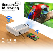 Мини портативный WiFi проектор 1080P для домашнего кинотеатра, на открытом воздухе, короткофокусный